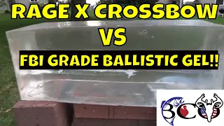 RAGE CROSSBOW X BROADHEAD VS BALLISTIC GEL- BROADHEAD TEST SERIES PT:19