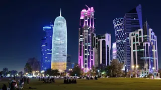 Doha Qatar 4K, Night Sights, Economy and World Cup 2022