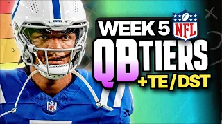 Week 5 Fantasy Football QB & TE Rankings (Top 20)