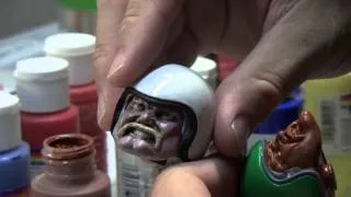 How to dry-brush technique on a Psycho Miko head / Wild Willy variant.