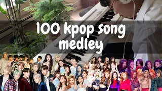 100 KPOP SONGS in 30 MINUTES (kpop piano medley)