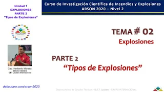 TEMA # 02 EXPLOSIONES - PARTE 2 “Tipos de Explosiones”