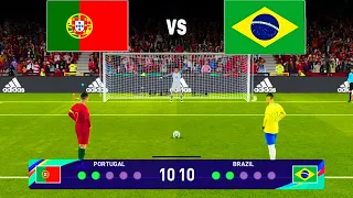 BRAZIL VS PORTUGAL🤯 ! RONALDO VS NEYMAR 😱 - PENALTY SHOOTOUT