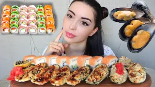 Бизнес моего детства 😅/ Суши-Роллы и Мидии / Mukbang Ayka Emilly