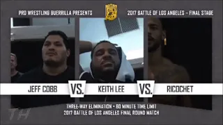 Keith Lee vs Ricochet vs Jeff Cobb Highlights HD PWG Battle Of Los Angeles 2017 Night Three