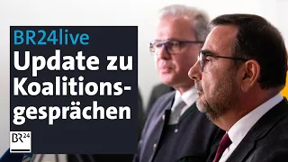 Bayern nach der Wahl: CSU und Freie Wähler berichten über Koalitionsverhandlungen | BR24live