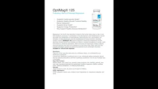 OptiMag® 125 by Xymogen | Auburn Naturopathic Medicine Products