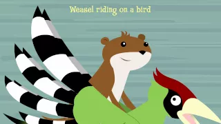 Weasel Riding On A Bird Lyric Video - Parry Gripp & Nathan Mazur