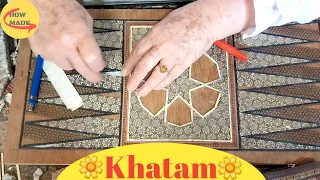 How to make backgammon with Khatam technique | Shiraz Khatam | inlay handicraft