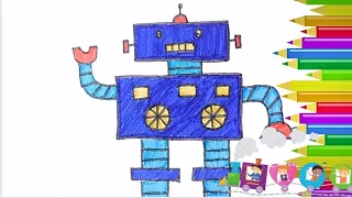 How to Draw a Simple Robot for Kids and Toddlers | Easy Step-by-Step Tutorial!