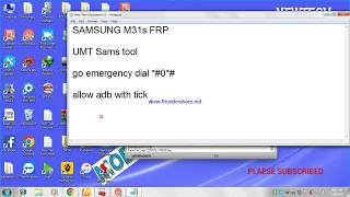 SAMSUNG M31s FRP UMT Sams tool