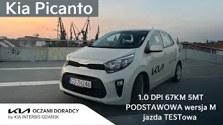 Kia Picanto [1.0 DPI 67KM 5MT] jazda TESTowa PODSTAWOWĄ wersją M z PODSTAWOWYM silnikiem | 4K