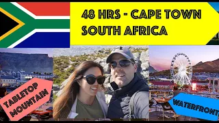 2 days in cape town, south africa. table top mountain in a cable car. waterfront. harbour cruise.