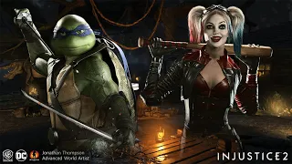 Leonardo vs Harley Quinn/Joker/Hellboy - Mortal Kombat 11 vs Injustice 2 - 4K UHD