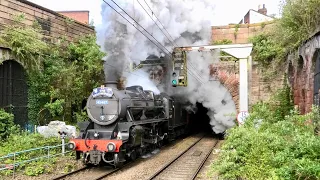 45407 ‘The Lancashire Fusilier’ erupts through Lime Street tunnels - The Great Britain XVI  20/4/24