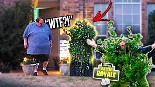 FORTNITE BUSH DING DONG DITCH PRANK!! **you won't believe what happens** 😳