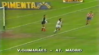 V. Guimarães (2-0) Atlético Madrid 1986/1987,  TU - 2ª Eliminatória - 1ª Mão