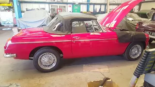 MGB Roadster first run after restoration