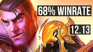 JAYCE vs AZIR (MID) | 6/0/4, 68% winrate, Dominating | KR Challenger | 12.13