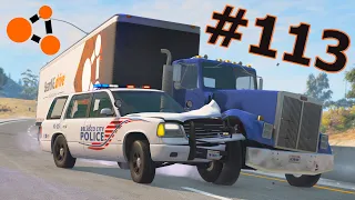 BeamNG.drive (#113) - POŚCIG POLICYJNY ZA CIĘŻARÓWKĄ | Testujemy nowe scenariusze!