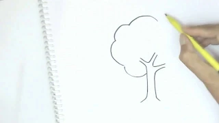 How to draw a Tree easy steps, step by step for , beginners