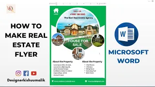 How to Make a Real Estate Property Flyer | Microsoft Word 13 #flyer #brochers #microsOft #Word