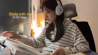 집에서 같이 공부해요 🎧 I 스터디윗미 I STUDY WITH ME at home (2HR 15MIN, real time, real sound, law student)