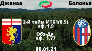 Дженоа - Болонья прогноз 09.01 / Дженоа Болонья прогноз 9 января Элдор Шомуродов Eldor Shomurodov