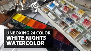 Unboxing 24 White Nights Watercolor Paints