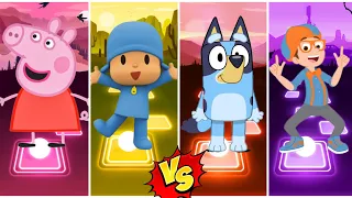 Peppa Pig 🆚 Pocoyo 🆚 Bluey 🆚 Blippi | Who Is Win 🎯🏅 🎶🏆