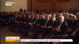 Gedenkfeier für Guido Westerwelle: Rede von Jean-Claude Juncker am 04.04.2016