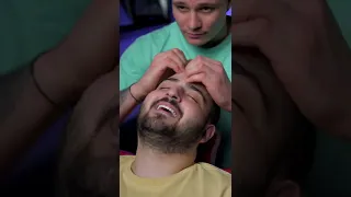 Head barber massage | массаж головы 🥴 | скраб для лица | facial scrub 🔥