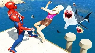 GTA 5 Epic Ragdolls | SPIDERMAN Mod #6 (Euphoria Physics)