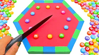 Satisfying Video l How To Make hexagonal watermelon with Kinetic Sand, Candy Cutting ASMR
