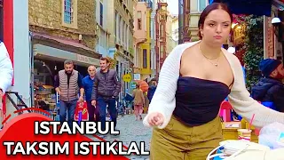 Türkiye🇹🇷İstanbul 2023 Taksim Istiklal Galata Tower Walking Tour 4K UHD 60fps