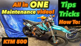 KTM 500 EXCF All In One Maintenance Intervals Video! (How to / DIY)