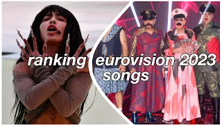 RANKING EUROVISION 2023 SONGS (turn on cc for my commentary)