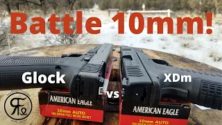 10mm Showdown.  Glock vs XDm