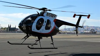 MD530F Start-Up, Takeoff, Landing & Taking Off Again - MD Helicopter (Hughes 500) N174FF