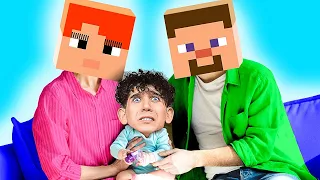 Buena vs. mala vs. muy mala suerte - Problemas de una familia de Minecraft por Desafío Aceptado