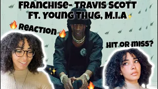 Franchise- Travis Scott ft. Young Thug & M.I.A|(REACTION)