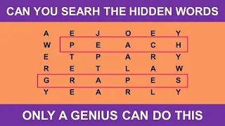 Only A Genius Can Search These Words| Word Search Game with Answers| Part 01 | Brain Fun