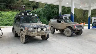 Land Rover discovery II VS jeep Cherokee sport! (Drag race)