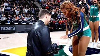 Utah jazz dancer gets surprise marriage proposal during dance routine