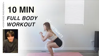 10 MINUTE FULL BODY WORKOUT | BTS Jungkook Inspired #noequipment