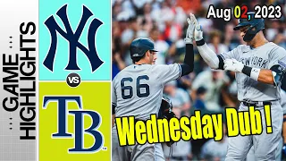 New York Yankees vs Tampa Bay Rays [FULL GAME ] Aug 02, 2023 | MLB Highlights 2023