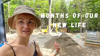Living our NEW Cabin life | BUILDING a CABIN in the WOODS