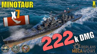 Minotaur 7 Kills & 222k Damage | World of Warships Gameplay