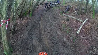 KTM 525EXC Action Trax Enduro Practice day , very muddy indeed