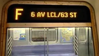 MTA New York City Subway 21 St-Queensbridge Bound Alstom R160A (F) Train @ Roosevelt Island